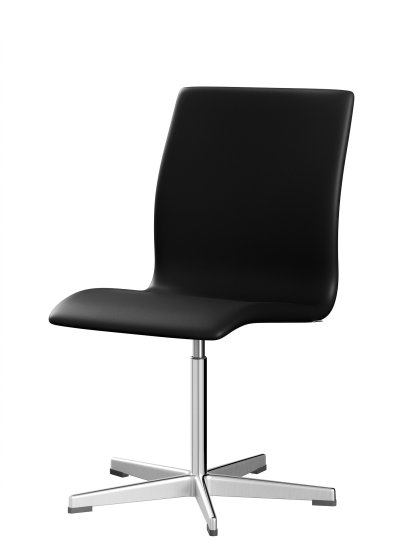 Oxford Office Swivel Chair, Without armrests, Low back, Fixed base, Soft leather, Black