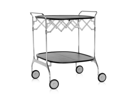 Gastone Trolley, Black, Chrome
