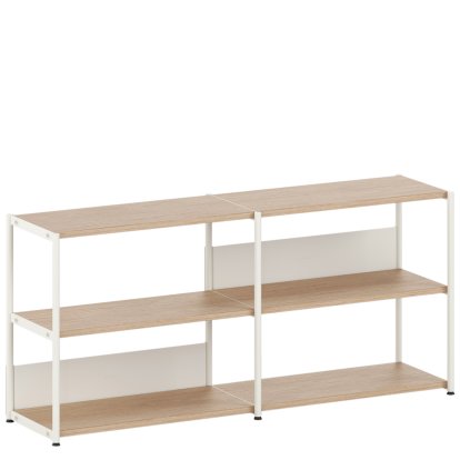 Unit Sideboard Wood, Open, Oak / Cream white