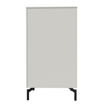 Aventa Sideboard with Doors, 60 cm, 4 Height grids, Melamine white, Metal feed