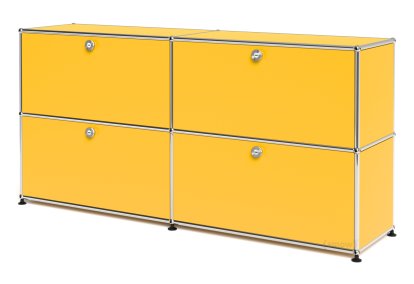 USM Haller Sideboard L, Customisable, Golden yellow RAL 1004, With 2 drop-down doors, With 2 drop-down doors