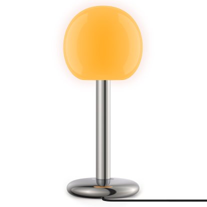 Fire Table Lamp, Polished aluminium