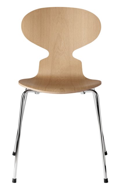 Ant Chair 3101, Clear varnished wood, Natural oak, Chrome