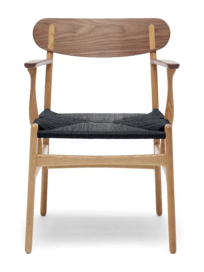 CH26 Dining Chair, Oiled oak/walnut, Black