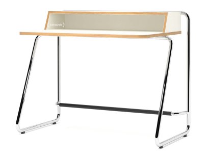 S 1200, ThonetDur white with oak edge, ThonetDur white with oak edge, Chrome-plated