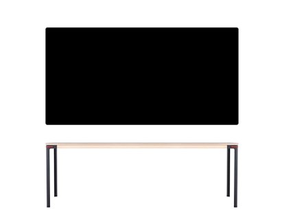 Seiltänzer Table, 75 x 220 x 90 cm, Linoleum black, Red