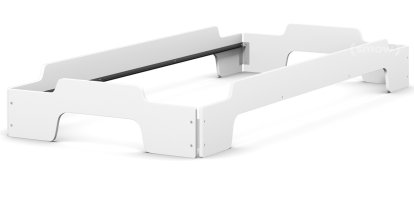 Rolf Heide Stacking Bed Comfort, 100 x 200, White lacquered, Without slatted frame
