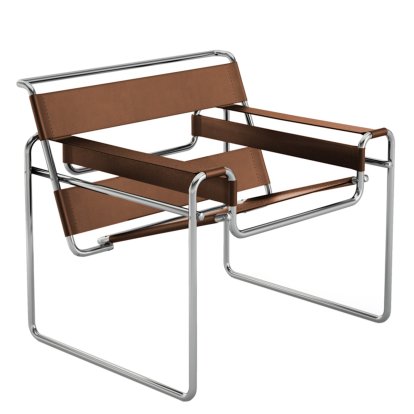 Wassily Chair, Chrome / Cattle hide light brown