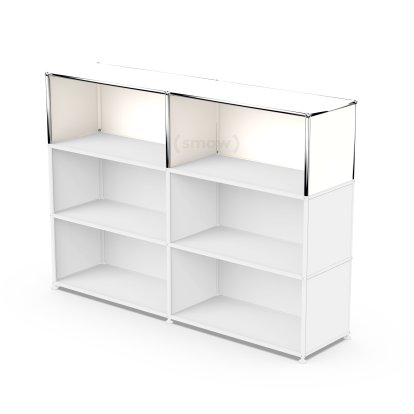 USM Haller Extension Kit Vertical 2, Pure white RAL 9010, 35 cm