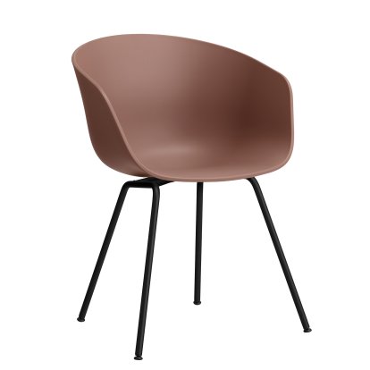 About A Chair AAC 26 Armchair, Soft brick 2.0, Steel black powder-coated