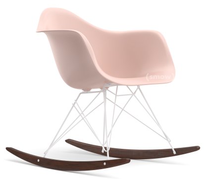 Eames Plastic Armchair RE RAR, Pale rose, Coated white, Dark maple