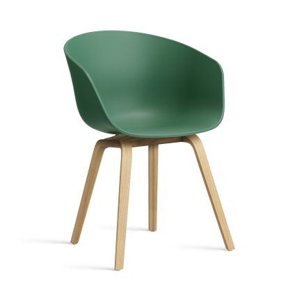 About A Chair AAC 22 Armchair, Teal green 2.0, Lacquered oak