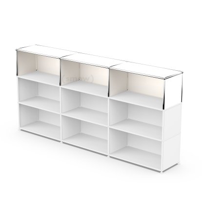 USM Haller Extension Kit Vertical 3, Pure white RAL 9010, 35 cm