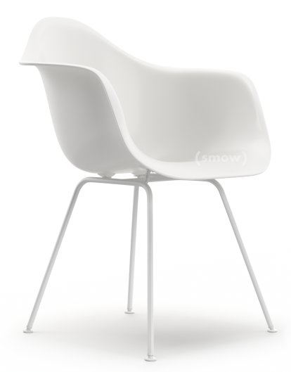 Eames Plastic Armchair DAX, White RE, Without upholstery, Without upholstery, Standard version - 43 cm, Coated white