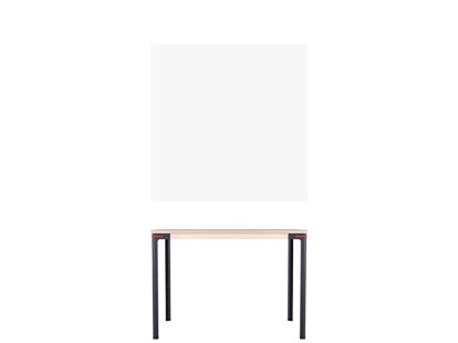 Seiltänzer Table, 75 x 90 x 90 cm, Laminate silk-matt white, Black