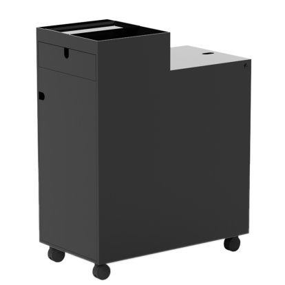 Next Roll Container, H 76 cm, Black, With door