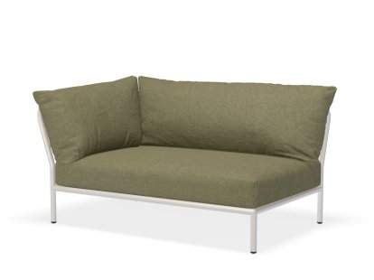 Level 2 Left Corner, Muted White, Leaf