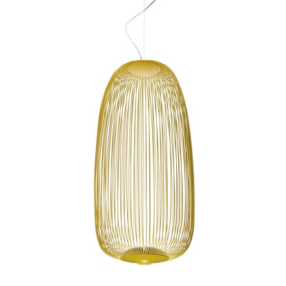 Spokes Pendant Lamp, Ø32,5 cm, Golden yellow, Not dimmable