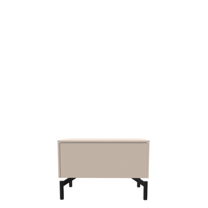 Aventa Sideboard with Drawer, 60 cm, 1 Height grid, Melamine cashmere grey, Metal feed