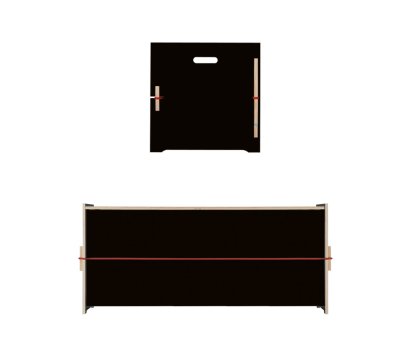 Trude Storage Chest, Large Trude (H 45 x W 105 x D 45 cm), FU (plywood, birch) black