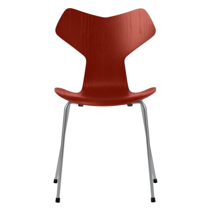 Grand Prix 3130 Chair, Coloured ash, Venetian red, Silver grey