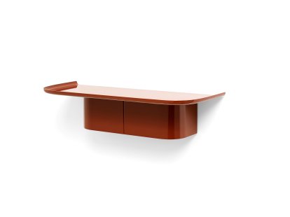 Korpus Shelf, H 14 x W 60 x D 25 cm, Brick red