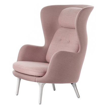 Ro Lounge Chair, Light pink, Without footstool