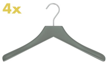 Coat Hangers 0112 Set of 4, Granite, Chrome matt