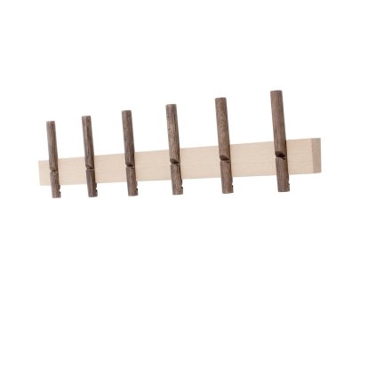 Reces Coat Rack, Medium, 78 cm, Natural & dark stained