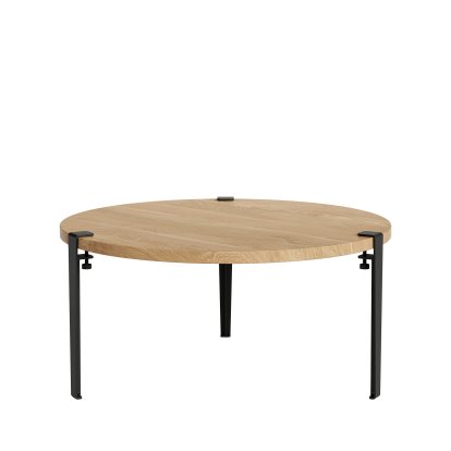 Tiptoe Side Table Brooklyn, Oak finish, Graphite black