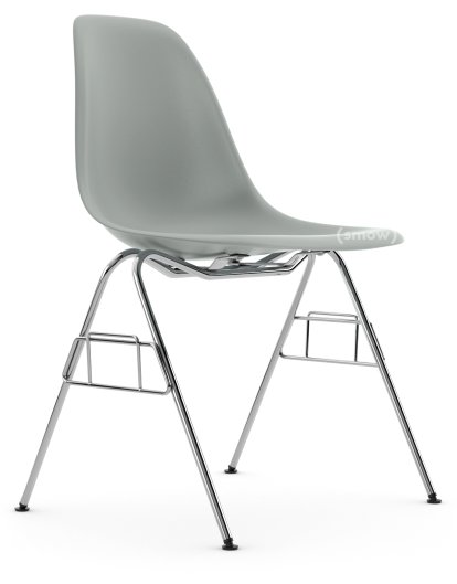 Eames Plastic Side Chair DSS / DSS-N, Light grey, Without upholstery, Without upholstery, Without linking element (DSS-N)