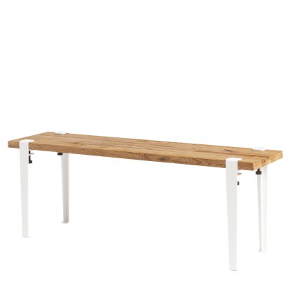 Tiptoe Bench Duke, Solid oak, Cloudy white