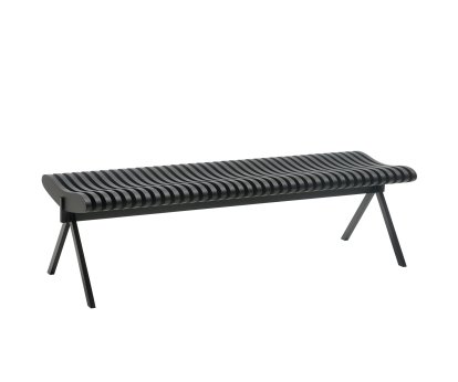 Prelude Bench, 150 cm, Black, Oak black lacquered
