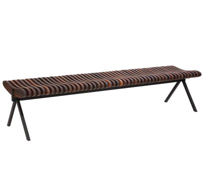 Prelude Bench, 190 cm, Black, Walnut natural oiled