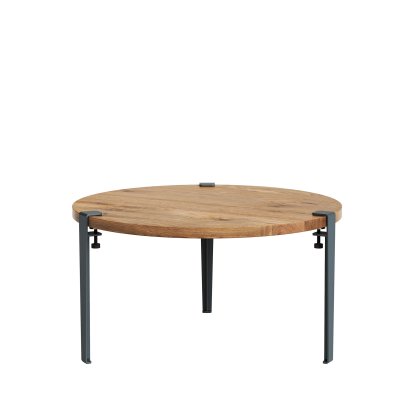 Tiptoe Side Table Brooklyn, Reclaimed oak, Midnight blue