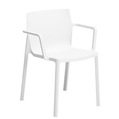 LP Chair – Recycled, With armrests, White