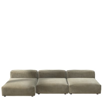 Vetsak Sofa Set 4, Cord velours - Khaki, Without cushion