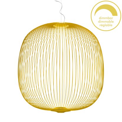 Spokes Pendant Lamp, Ø70 cm, Golden yellow, Dimmable