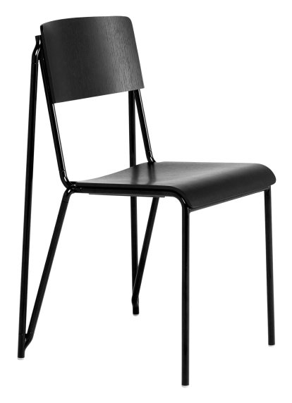 Petit Standard Chair, Black stained oak, Steel black powder-coated