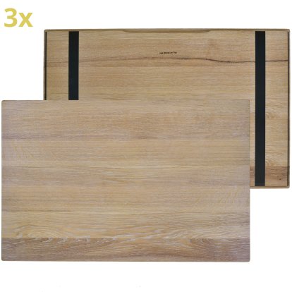 Wooden Overlay for USM Haller Shelves, size XL, 75 cm x 50 cm, Oak, white oiled