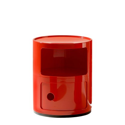 Componibili Container Round - 2 Compartments, Red