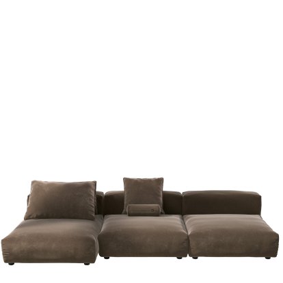 Vetsak Sofa Set 4, Suave - Espresso, With cushions