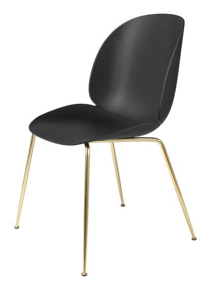 Beetle Dining Chair, Black, Brass