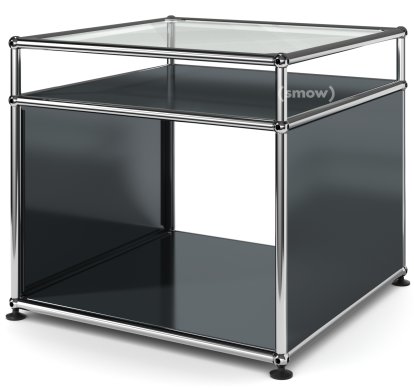 USM Haller Side Table with Extension, Anthracite RAL 7016