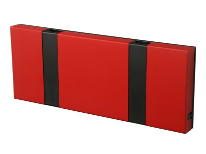 Knax, 2 hooks, Black, MDF red lacquered