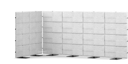 USM Privacy Panels Acoustic Corner, 3,00 m (4 elements), 1,44 m (4 elements), 1,50 m (2 elements), Light grey