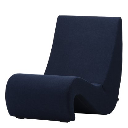 Amoebe Lounge Chair, Fabric Hola, dark blue