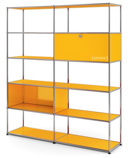 USM Haller Living Room Shelf L, Golden yellow RAL 1004