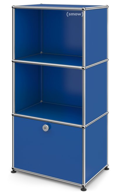 USM Haller Highboard M for Kids with 1 Drop-down Door, Gentian blue RAL 5010