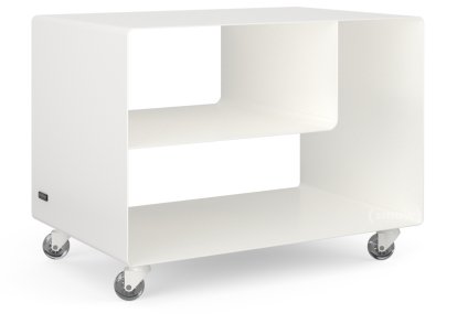 Trolley R 106, Self-coloured, Pure white (RAL 9010), Transparent castors